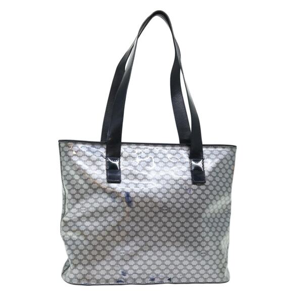 CELINE Macadam Canvas Tote Bag Enamel Silver Black - Picture 1 of 16